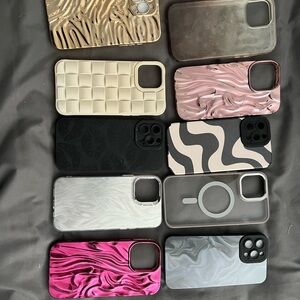 Stylish Phone Cases - Black, Pink, Silver